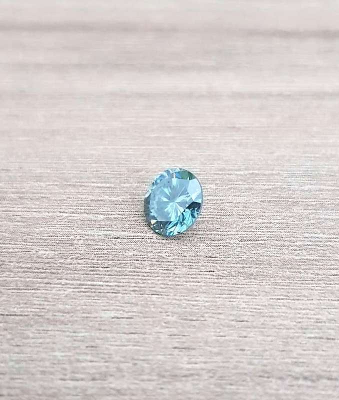 1.26ct MOISSANITE ROUND  **PEACOCK BLUE** VVS1  COLOUR  LOOSE GEM