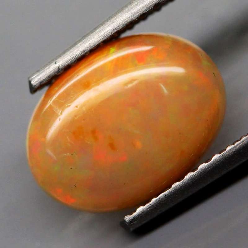 1.40Ct.  Opal Oval Cabochon Multi Colours Glittering Rainbow 3D! EthiopianNatural