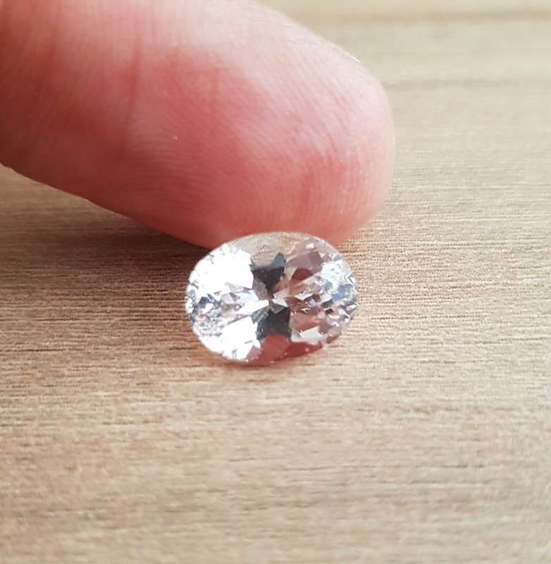 3.47Cts PINK MORGANITE OVAL CUT**CERTIFIED** GEMSTONE! NATURAL