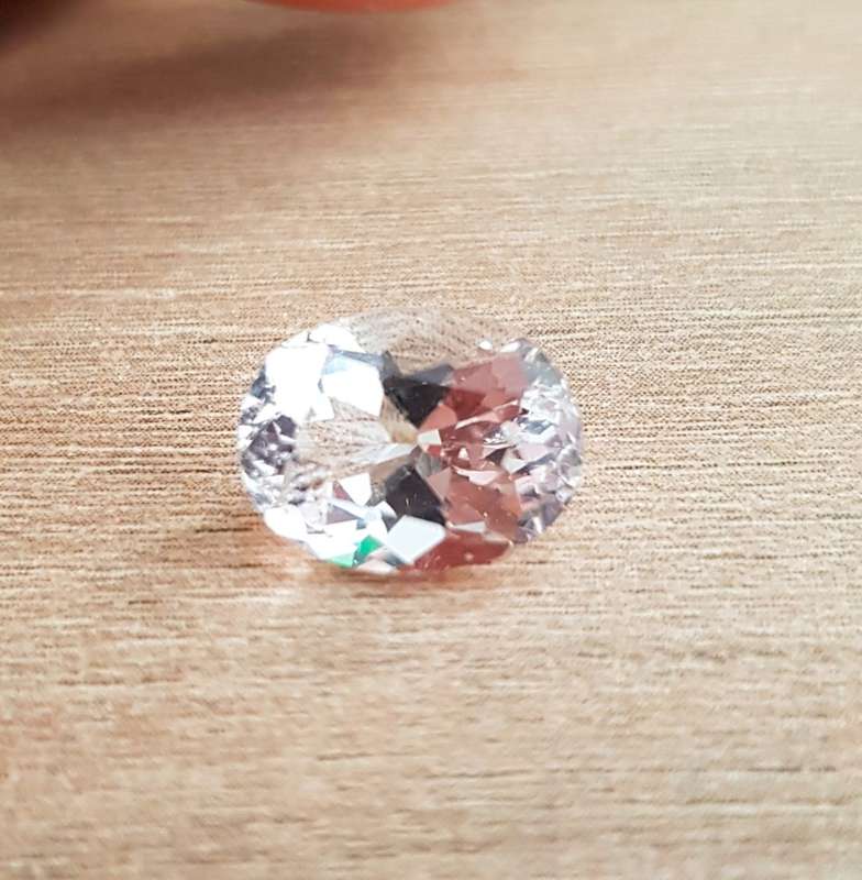 3.47Cts PINK MORGANITE OVAL CUT**CERTIFIED** GEMSTONE! NATURAL