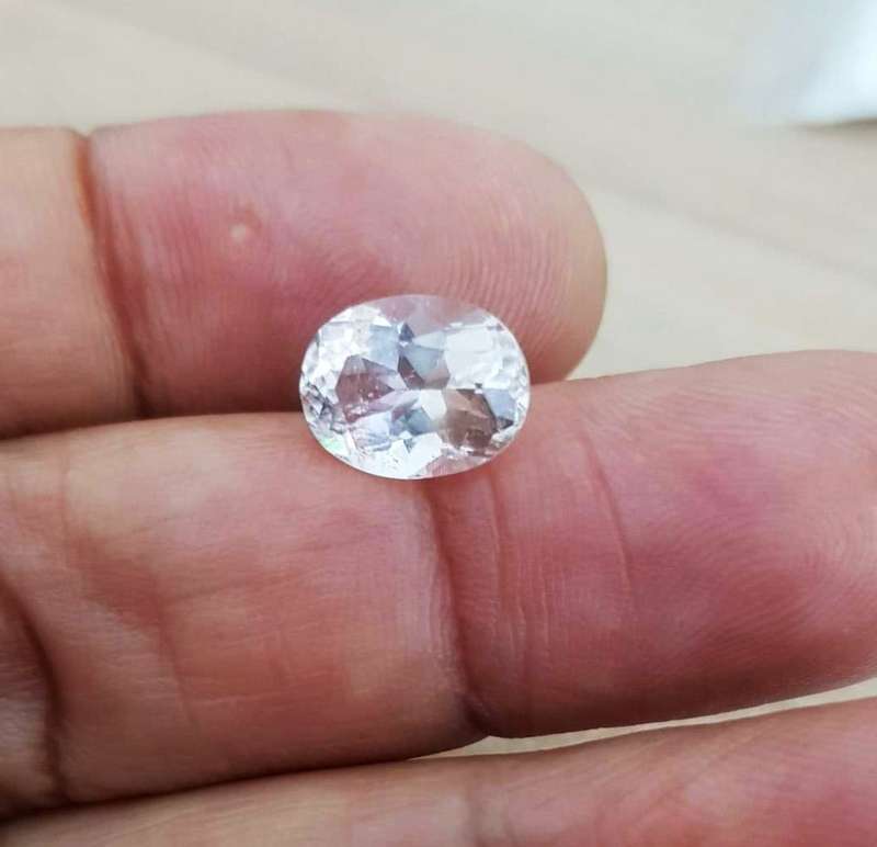 3.47Cts PINK MORGANITE OVAL CUT**CERTIFIED** GEMSTONE! NATURAL