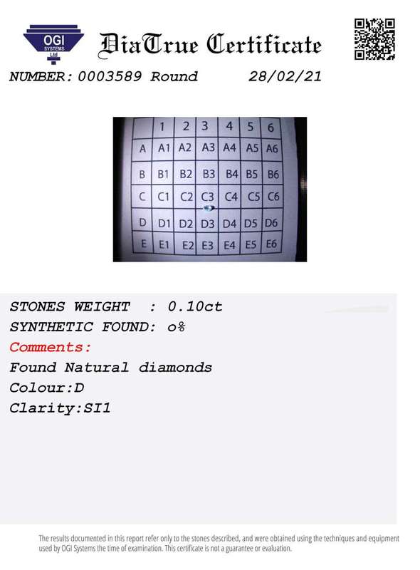 0.10Cts DIAMONDS D/SI1 **CERTIFIED**SPARKLING  WHITE COLOR NATURAL