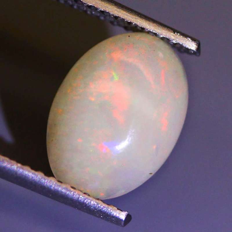 1.10Ct. Opal Oval Cabochon Multi Colours Glittering Rainbow 3D! Ethiopian Natural