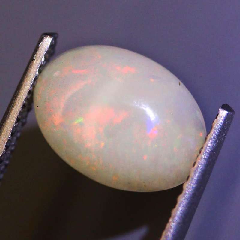 1.10Ct. Opal Oval Cabochon Multi Colours Glittering Rainbow 3D! Ethiopian Natural