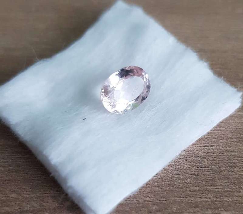 1.76cts Morganite Pink Oval Cut Gemstone - Natural