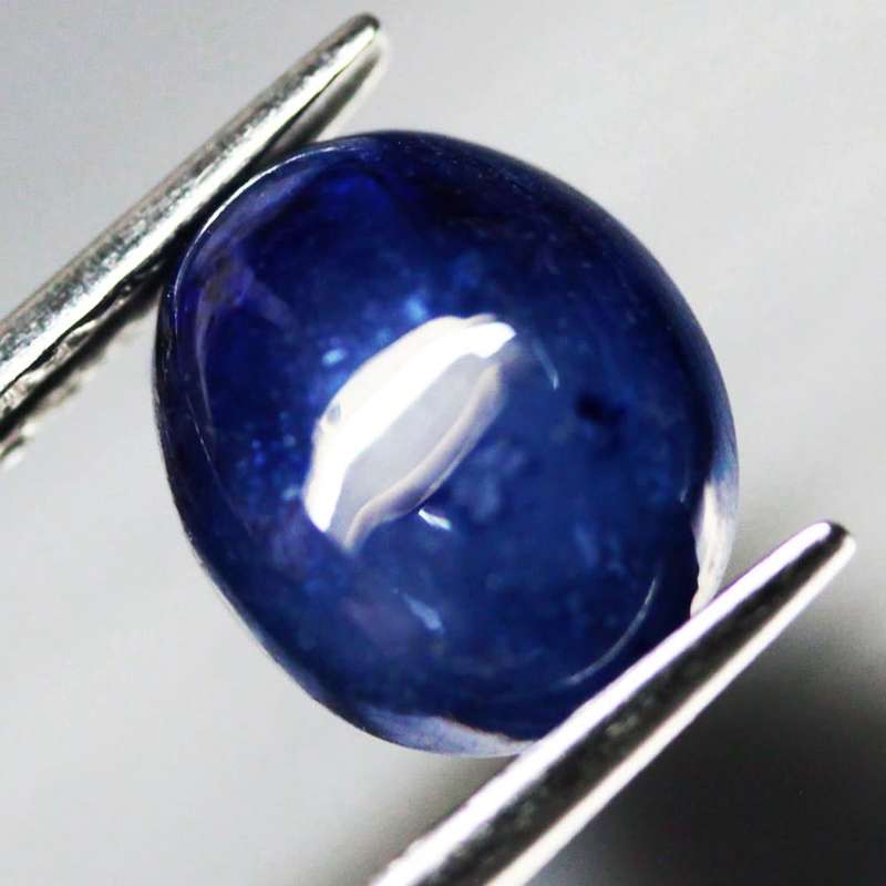 4.13Ct.  Sapphire Cornflower Blue Oval Cabochon Natural