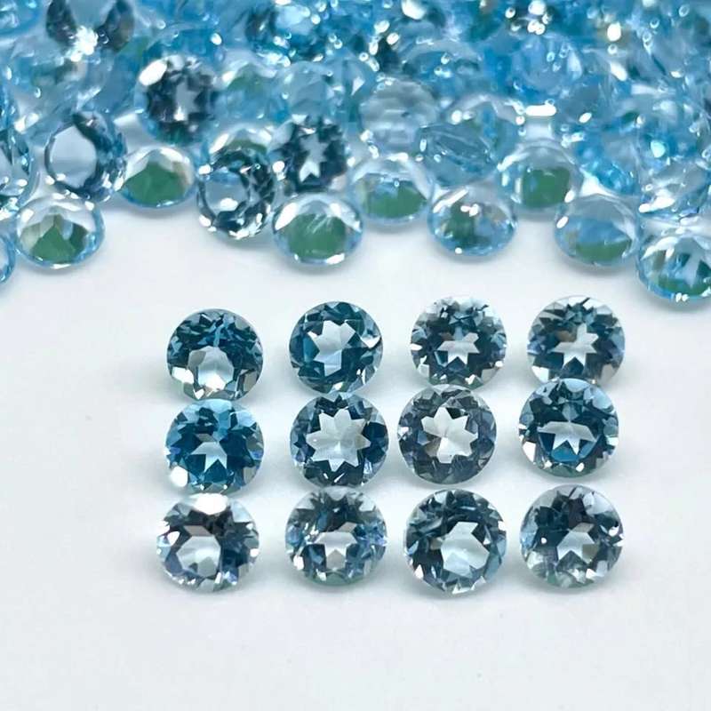 Blue Topaz Round Cut 5MM Loose Gemstone  Natural