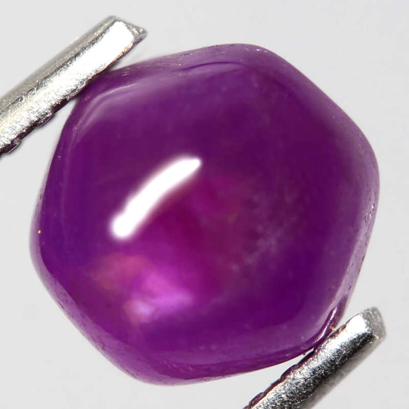 2.42Ct. l Ruby Pinkish Purple Hexagon Cabochon Mozambique Amazing Shape!Natural