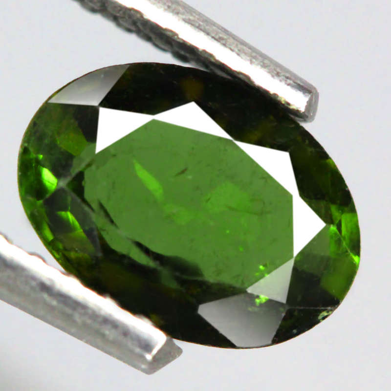 0.82Ct. Tourmaline Green Oval Mozambique Precious Gem Ravishing Colour! Natural