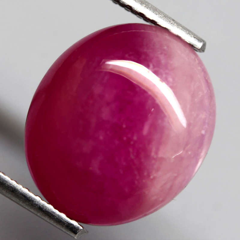 6.88Ct. Star Ruby Oval Cabochon 6 Rays Amazing Madagascar Pink White Bi-Colour Natural