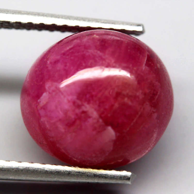 9.06Ct. Ruby Oval  Cabochon Pinkish Red Color