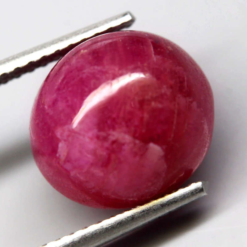 9.06Ct. Ruby Oval  Cabochon Pinkish Red Color