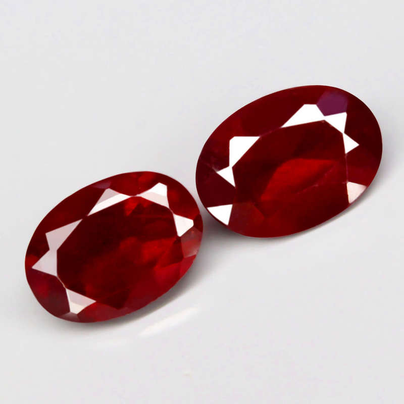 1.83Ct.  Spessartite Garnet Red Oval **Pair**Namibia Gem  For Jewelry! Natural