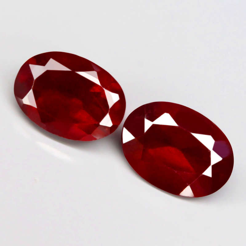 1.83Ct.  Spessartite Garnet Red Oval **Pair**Namibia Gem  For Jewelry! Natural