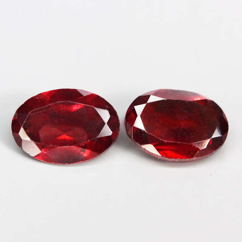 1.56Ct.  Spessartite Garnet Red Oval **Pair**Namibia Gem  For Jewelry! Natural