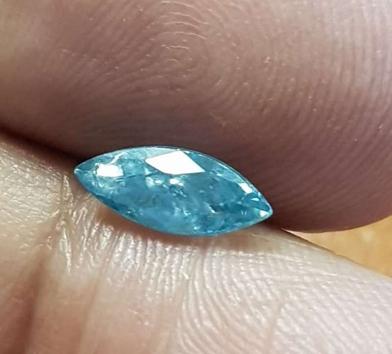 1.49Ct. Zircon Blue Marquise Only Heated Cambodia Gem Ultra Lustrous Ravishing!