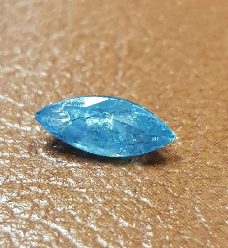 1.49Ct. Zircon Blue Marquise Only Heated Cambodia Gem Ultra Lustrous Ravishing!