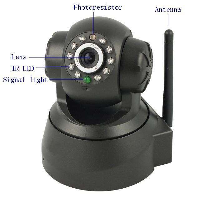 Wireless Pan-Tilt Dome Wi Fi IP Surveillance Camera with Angle Control Motion Detect Two Way Audio