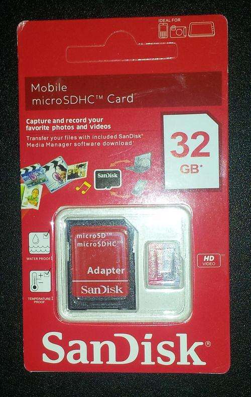 32 GB Micro SD Memory cards with adapter