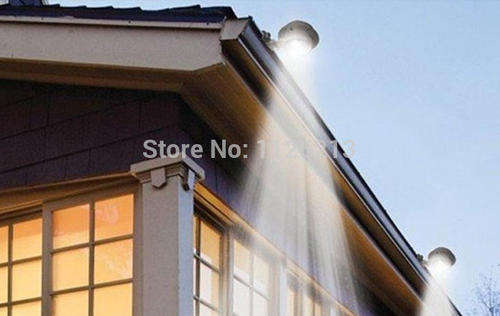 Wall-mounted 3 LED Solar Power Fence Outdoor Gutter Garden Yard Lamp Light