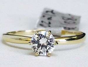 0.46Crt Classic Solitaire Engagement ring 14k Yellow Gold by Gianni Deloro