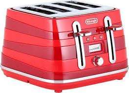 DELONGHI FOUR SLICE TOASTER RED EDITION