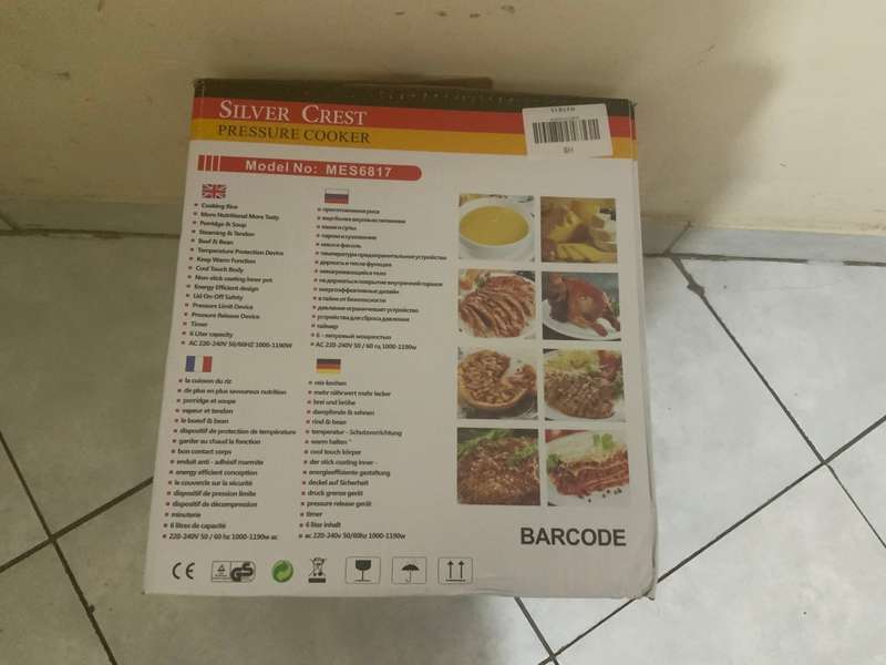 BRAND NEW SILVERCREST 6 LITRES PRESSURE COOKER