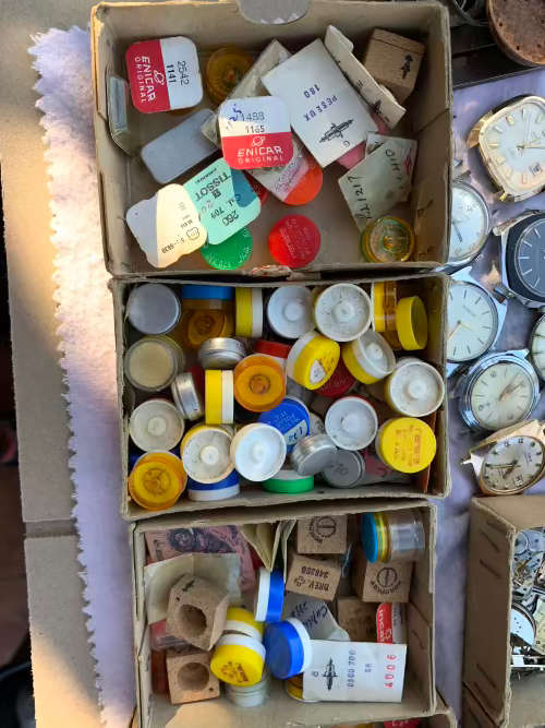 Vintage Watchmakers Lot (Tools, Parts, Watches)