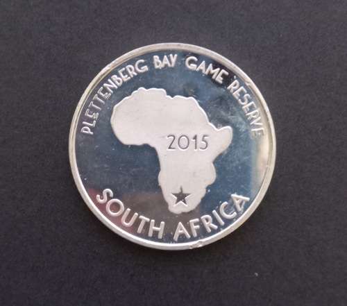 One Oz Plettenberg Bay Game reserve Protect our rhino silver medallion