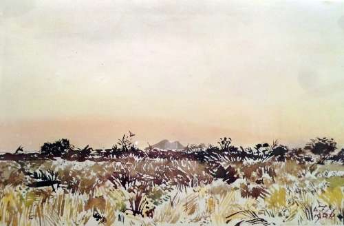 Adolph Jentsch - Abstract landscape - South West Africa  A beautiful limited edition print! Bid now!