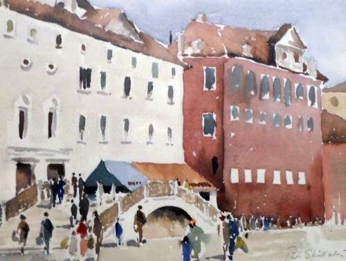 Pat Skilleter - City scene - A beautiful painting!! Take a close look!