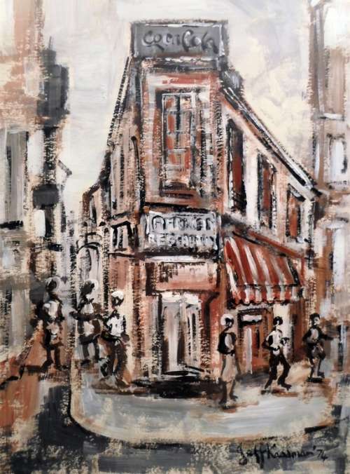 Jeff Kassman - View of old Johannesburg - A stunning little treasure! Giveaway price, bid now!