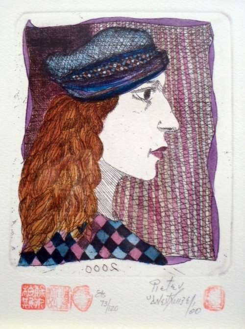 Pieter van der Westhuizen - Natasha - A beautiful etching! Bid now!