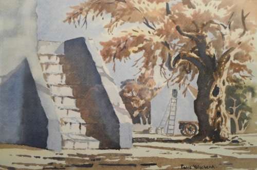 Pierre Volschenk - Cape Dutch Farm scene