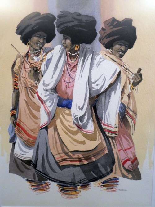 Theo Bester - Ladies in traditional costumes - Large stunner - Giveaway price!!