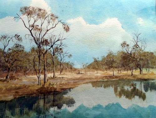 JL van Rensburg - Dam in the bushveld