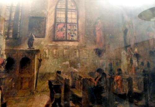 Heinrich Stohl (Austrian 1826 - 1889) - Church interior scene
