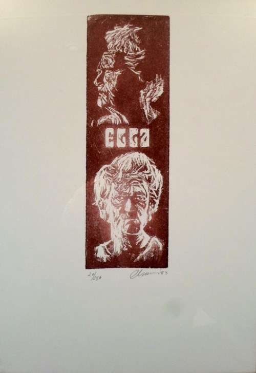 Lionel Abrahams - Abstract portrait - A limited edition lithograph!