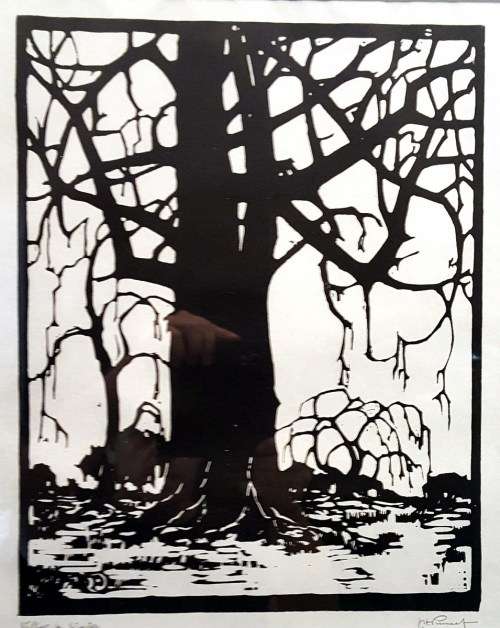 Pierneef - Willow in Winter - A beautiful photo lithograph!! Bid now!
