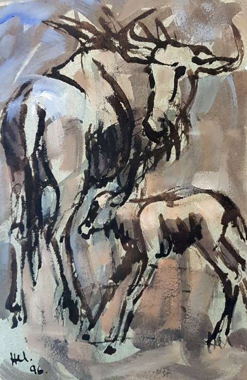 Hennie Niemann Jnr - Mother and calf