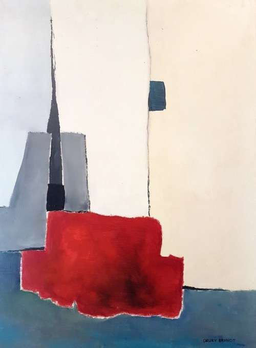 Drury Brandt - Abstract cubes - A lovely painting - Giveaway price, bid now!