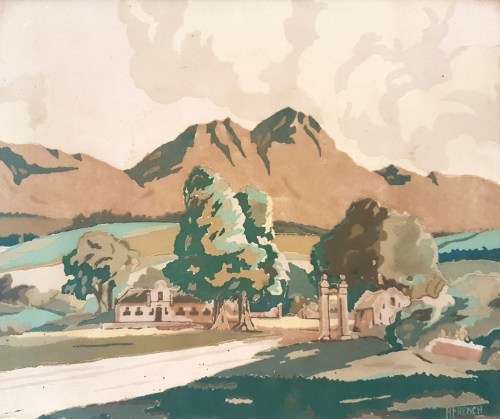 H French - Farmscene - A lovely painting! Low price, bid now!