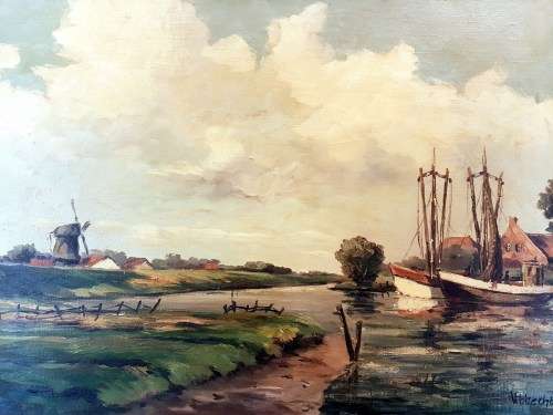Rudolf Uttecht - Canal scene