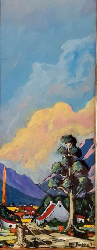 At Botha - Magnificent landscape!! - Farmscene - A stunner in his signature style!! Bid now!!