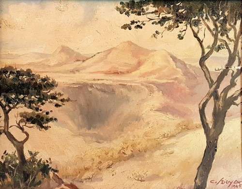 Carlo Sdoya - Landscape with trees and mountains
