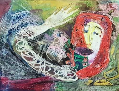 Nina Aleksander-Ristic - Abstract figure - A little treasure! - A stunning piece of art! Bid now!