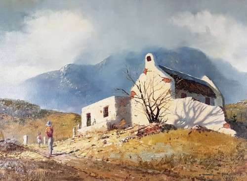 Hennie Griesel - Cape Dutch house in the mountains! Investment art!! Magnificent!! Bid now!
