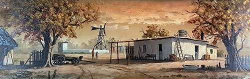 Victor Visser - Farm scene - A stunning painting! - Low price! - Bid now!!