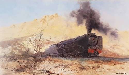 David Shepherd - City of Germiston - Steam train - A beautiful signed print - Bid now!! Low price!!