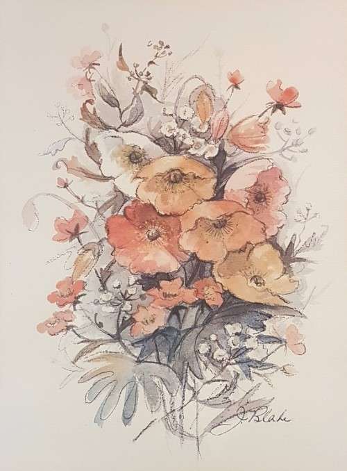 J Blake - Still life flowers